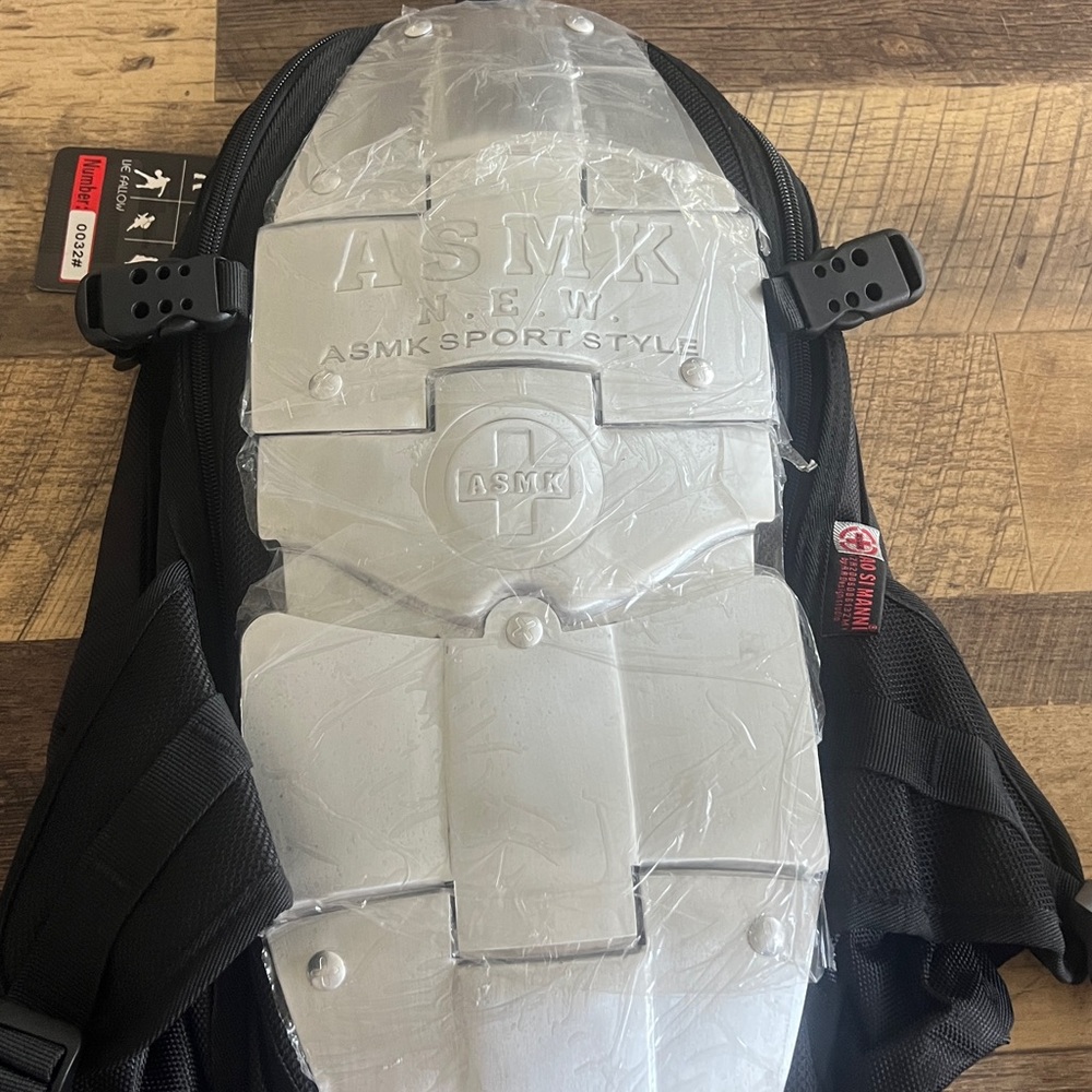 ASMK Black and Silver Backpack 🏍️ Backpack